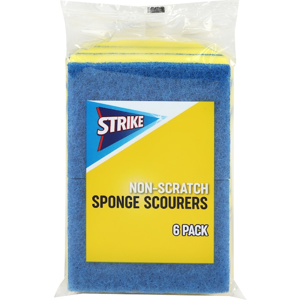 Strike Non-Scratch Foam Sponge Scourers 6 pack