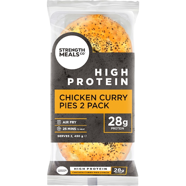 Strength Meals Co High Protein Frozen Chicken Curry Pie 2 pack