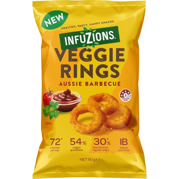 Infuzions Veggie Rings Aussie Barbecue 90g