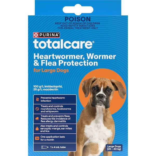 Purina Total Care Heartwormer Wormer & Flea Protection Large Dog each