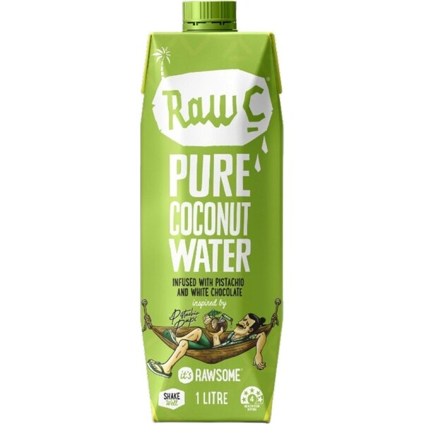 Raw C Pure Coconut Water White Chocolate & Pistachio 1L