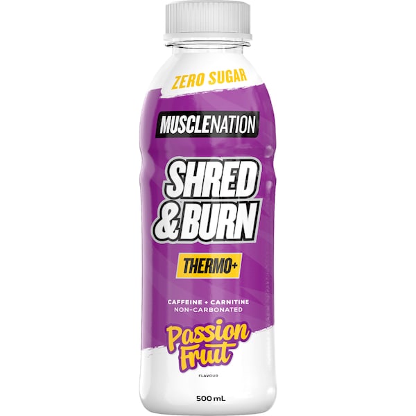 Muscle Nation Ready To Drink Shred & Burn Passionfruit 500mL