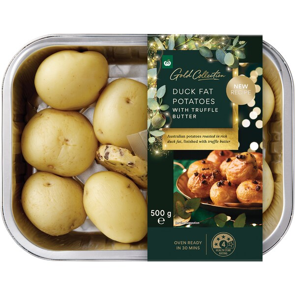 Woolworths Gold Duck Fat Potatoes With Truffle Butter 500g