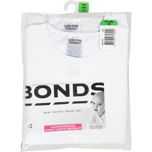 Bonds Wonderbodies Bodysuit Size 000 To 1 Each