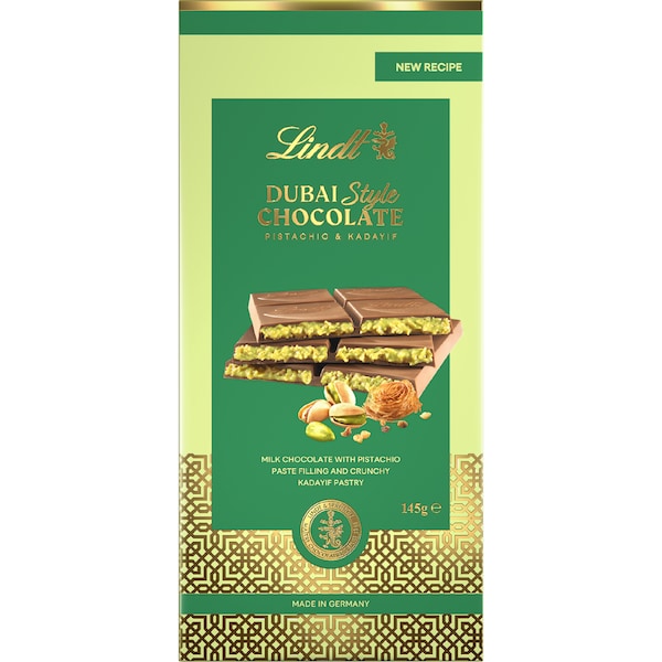 Lindt Dubai Style Chocolate Block 145g