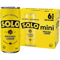 Solo Original Lemon Soft Drink Mini Cans
