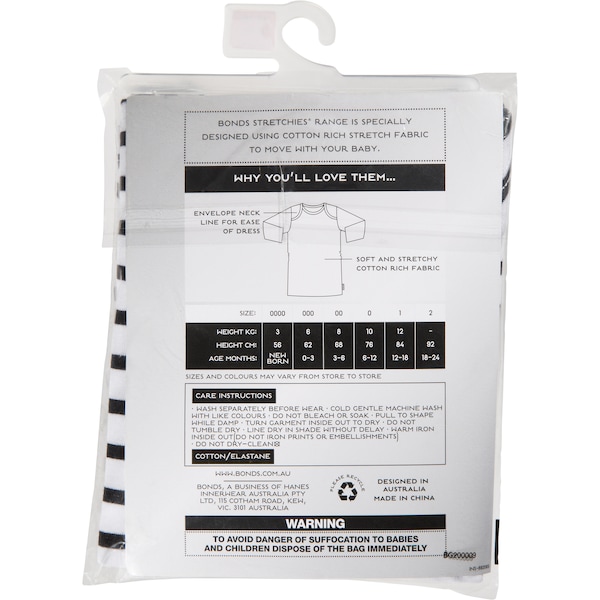 Bonds Stretchies Longsleeve  Each