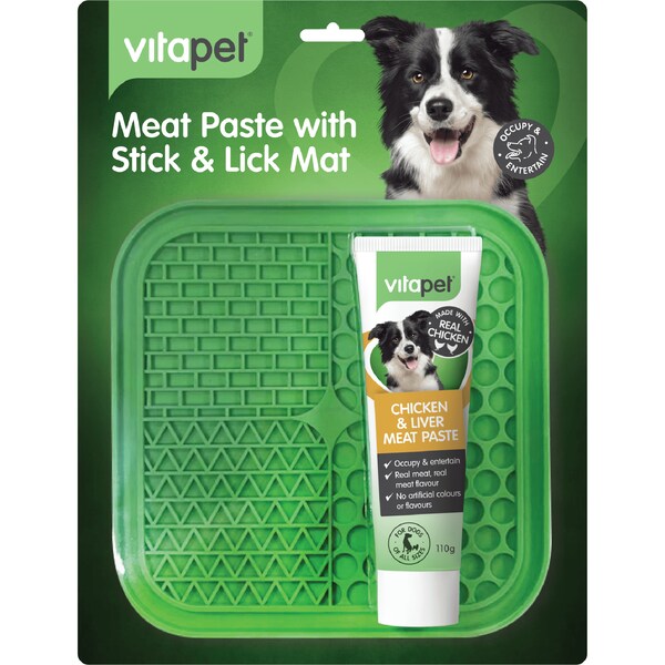 Vitapet Meat Paste With Stick & Lick Mat each