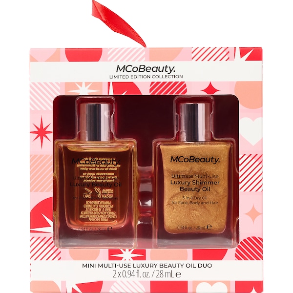 MCoBeauty Mini Multi Use Luxury Beauty Oil Duo Plain & Shimmer 28mL x 2 pack