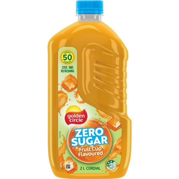 Golden Circle Zero Sugar Cordial Fruit Cup 2L