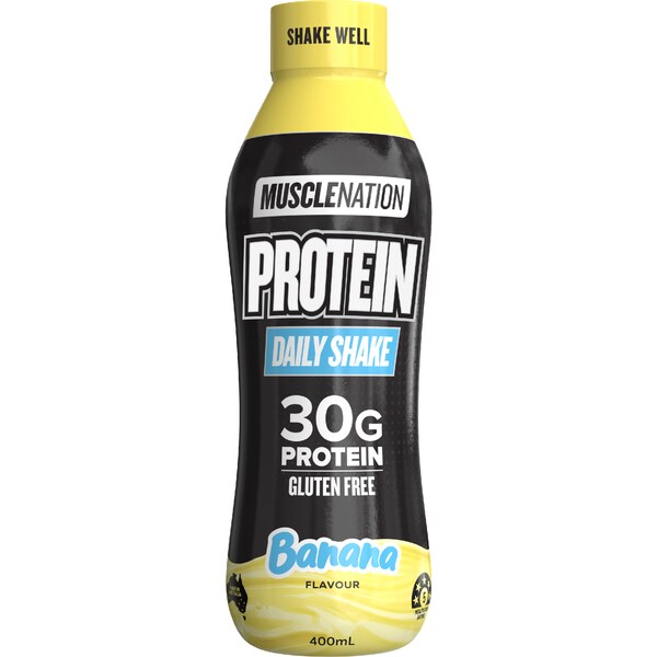 Muscle Nation Ready To Drink Protein Shake Banana 400mL