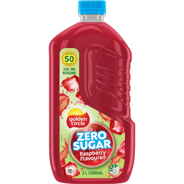 Golden Circle Zero Sugar Cordial Raspberry 2L