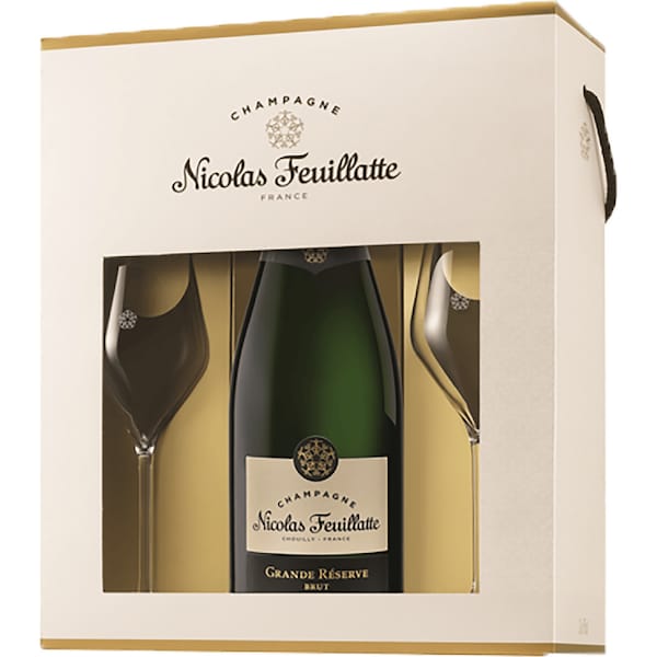 Nicolas Feuillatte Champagne Gift Set With Glasses each