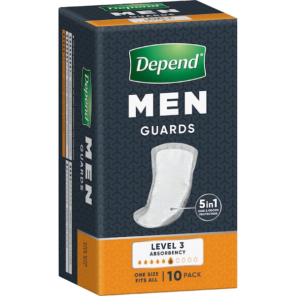 Depend Men Guard Level 3 Absorbency 10 pack