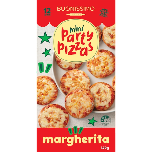 Buonissimo Party Pizzas Margherita 12 pack