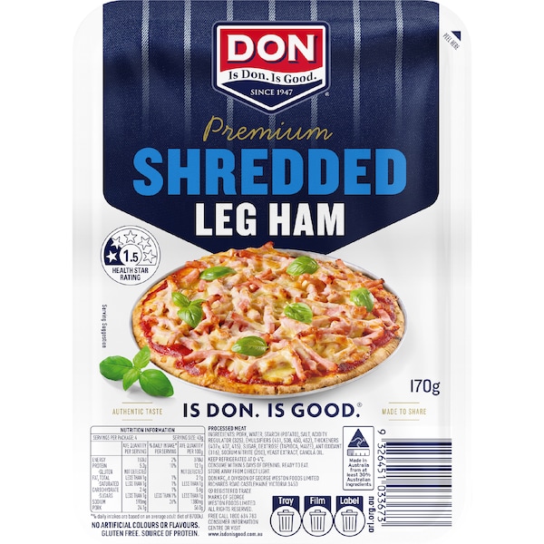 Don Premium Shredded Leg Ham 170g