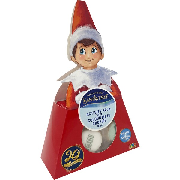 Elf on the Shelf Santaverse Activity Pack With Colour Me In Cookies 78g
