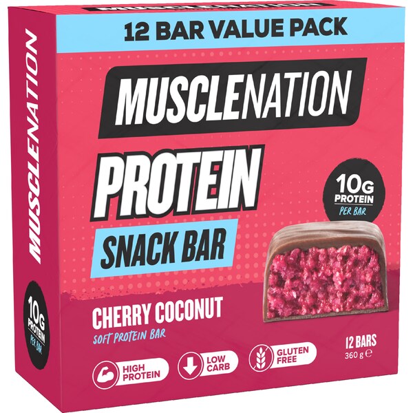 Muscle Nation Snack Bar Cherry Coconut 12 pack
