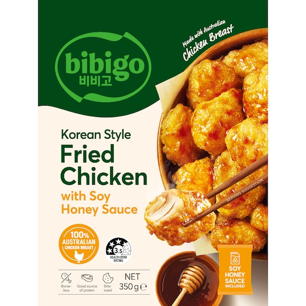 Bibigo Korean Style Fried Chicken With Soy Honey Sauce 350g