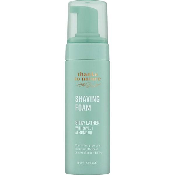 Thanks to Nature Shaving Foam Silky Lather With Sweet Almond Oil 150mL