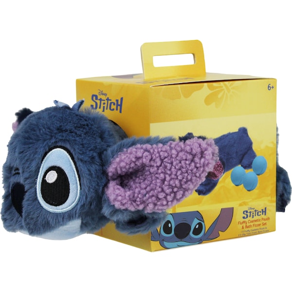 Christmas Stitch Fluffy Cosmetic Pouch & Bath Fizzer Set each
