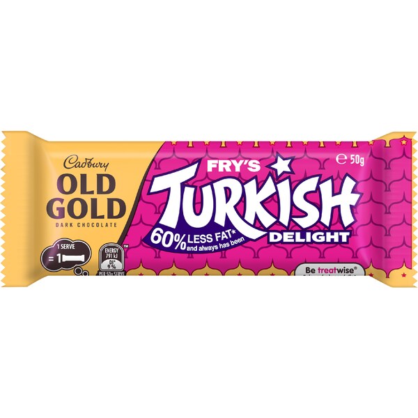 Cadbury Old Gold Turkish Delight Chocolate Bar 50g