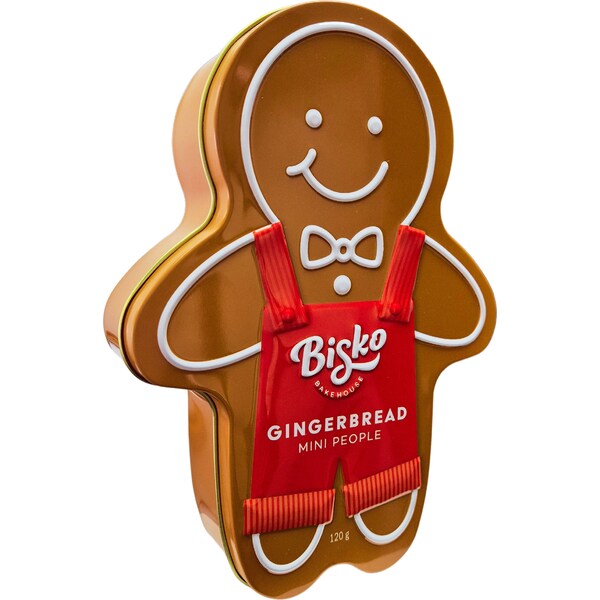Bisko Bakehouse Gingerbread Mini People Tin 120g