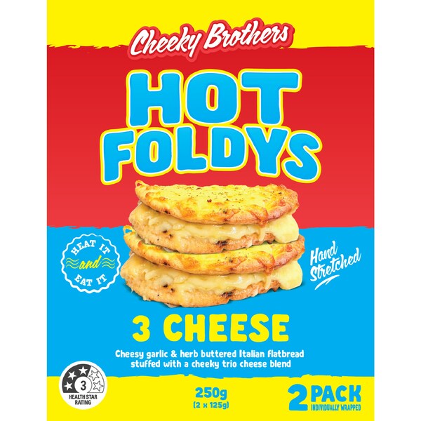 Cheeky Brothers Hot Foldys 3 Cheese 2 pack