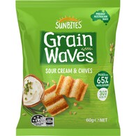 Sunbites Grainwaves Wholegrain Chips Sour Cream & Chives