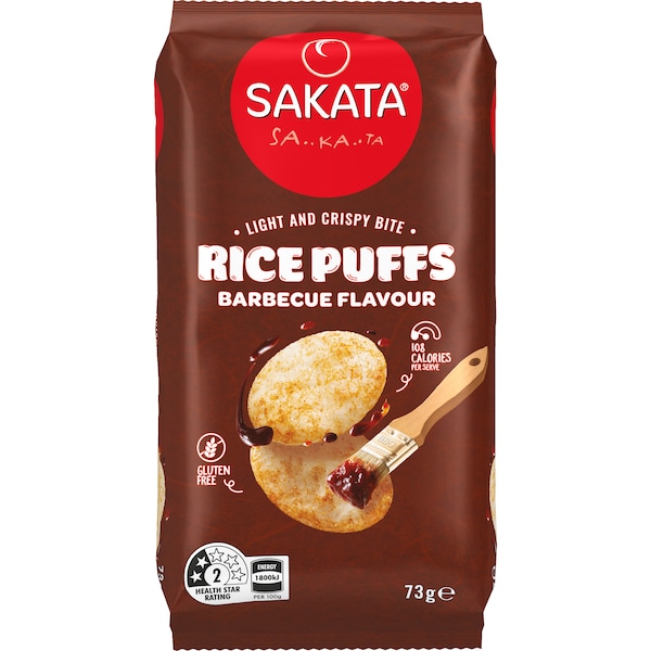 Sakata Rice Puff Crisps Barbecue 73g