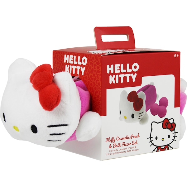 Christmas Hello Kitty Cosmetic Pouch & Bath Fizzer Set each