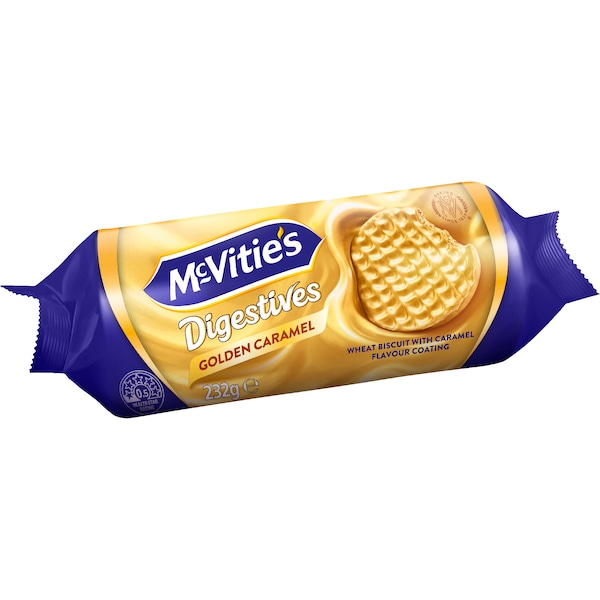 McVities Digestive Biscuits Golden Caramel 232g