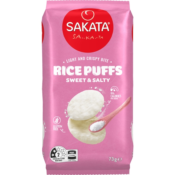 Sakata Rice Puff Crisps Sweet & Salty 73g