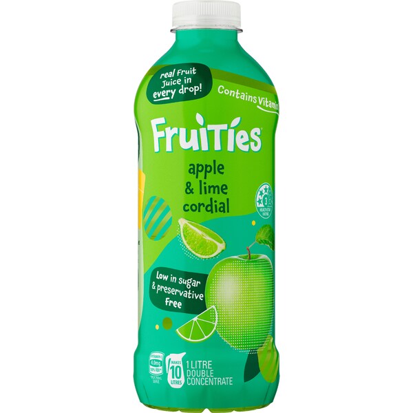 Fruities Cordial Apple & Lime 1L