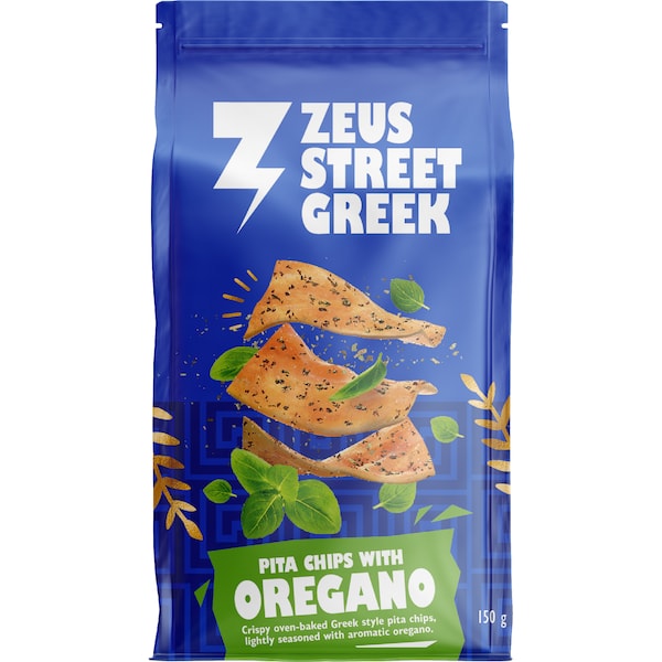 Zeus Street Greek Pita Chips With Oregano 150g