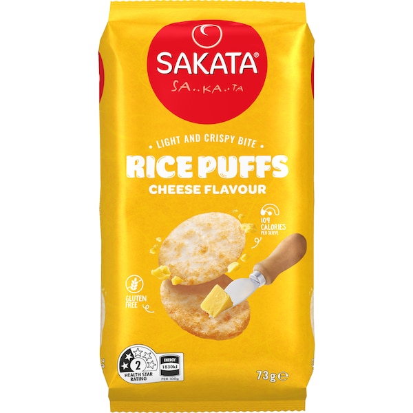 Sakata Rice Puff Crisps Cheese 73g