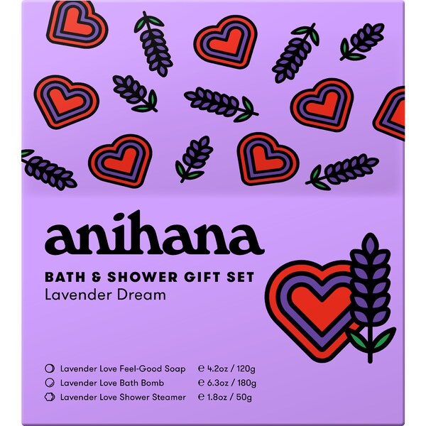Anihana Bath & Shower Gift Set Lavender Dream 3 pack