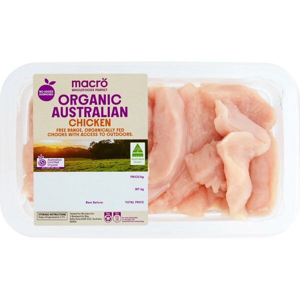 Macro Organic Chicken Breast Strips 400g