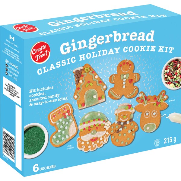 Create A Treat Gingerbread Classic Holiday Cookie Kit 215g