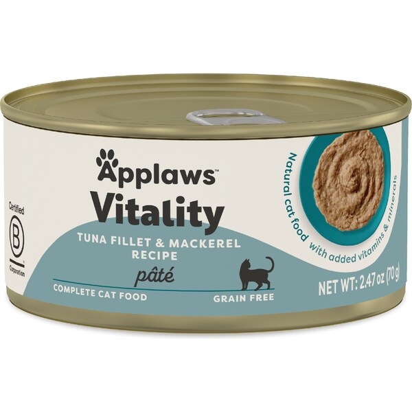 Applaws Vitality Tuna Fillet & Mackerel Pate Cat Food 70g