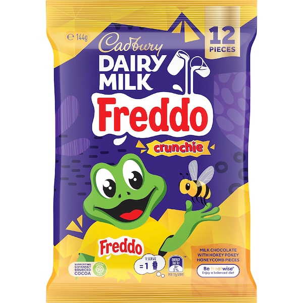 Cadbury Dairy Milk Freddo Frogs Crunchie Chocolate Sharepack 12 pack