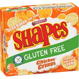 Arnott's Arnott's Gluten Free Shapes Chicken Crimpy Gluten Free 110g
