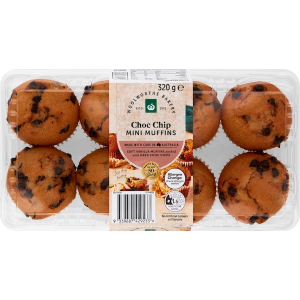 Woolworths Mini Choc Chip Muffin 8 pack