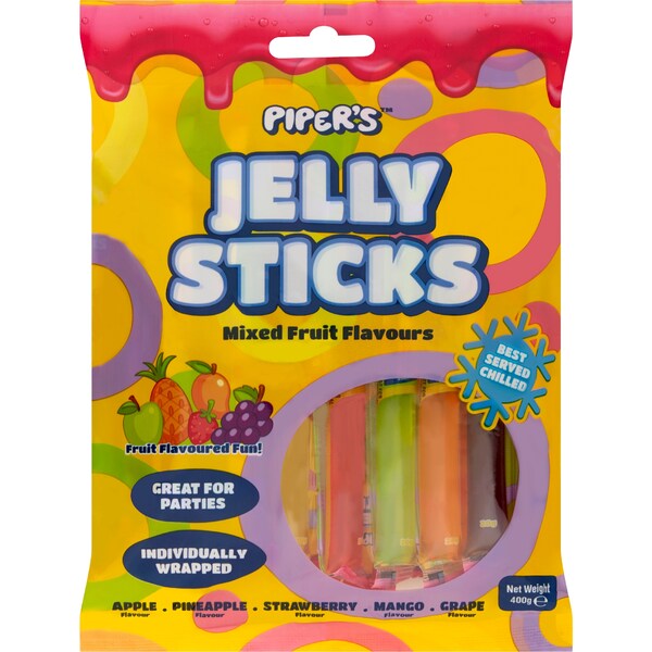 Piper's Fruit Jelly Sticks 400g