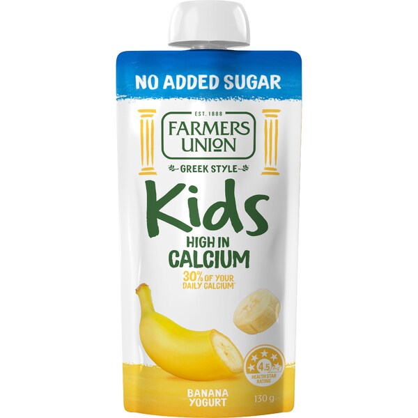Farmers Union Kids Yoghurt Pouch Banana 130g