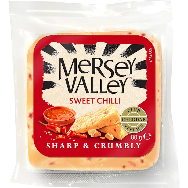 Mersey Valley Sweet Chilli Cheddar 80g