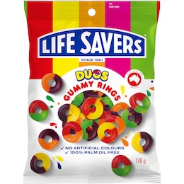 Life Savers Duos Gummy Rings 170g – Woolworths