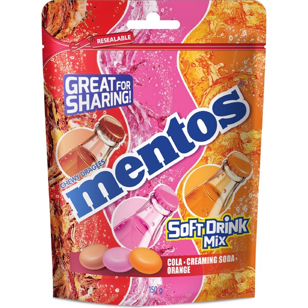 Mentos Soft Drink Lolly Mix 150g