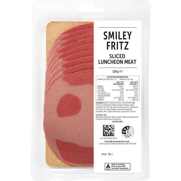 Smiley Fritz Sliced 300g