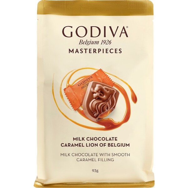 Godiva Masterpieces Milk Chocolate Caramel Lion of Belgium 93g